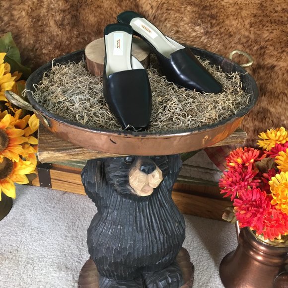 Talbot's Black Leather Dress Mule/Slide (NEW) - Picture 7 of 14